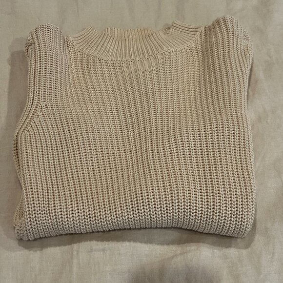 Evereve Mock Knit Sweater Size Small - Picture 3 of 5